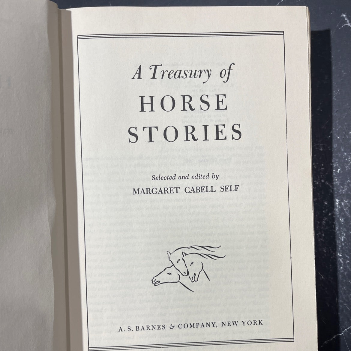 a treasury of horse stories book, by margaret cabell self, 1965 Hardcover image 2
