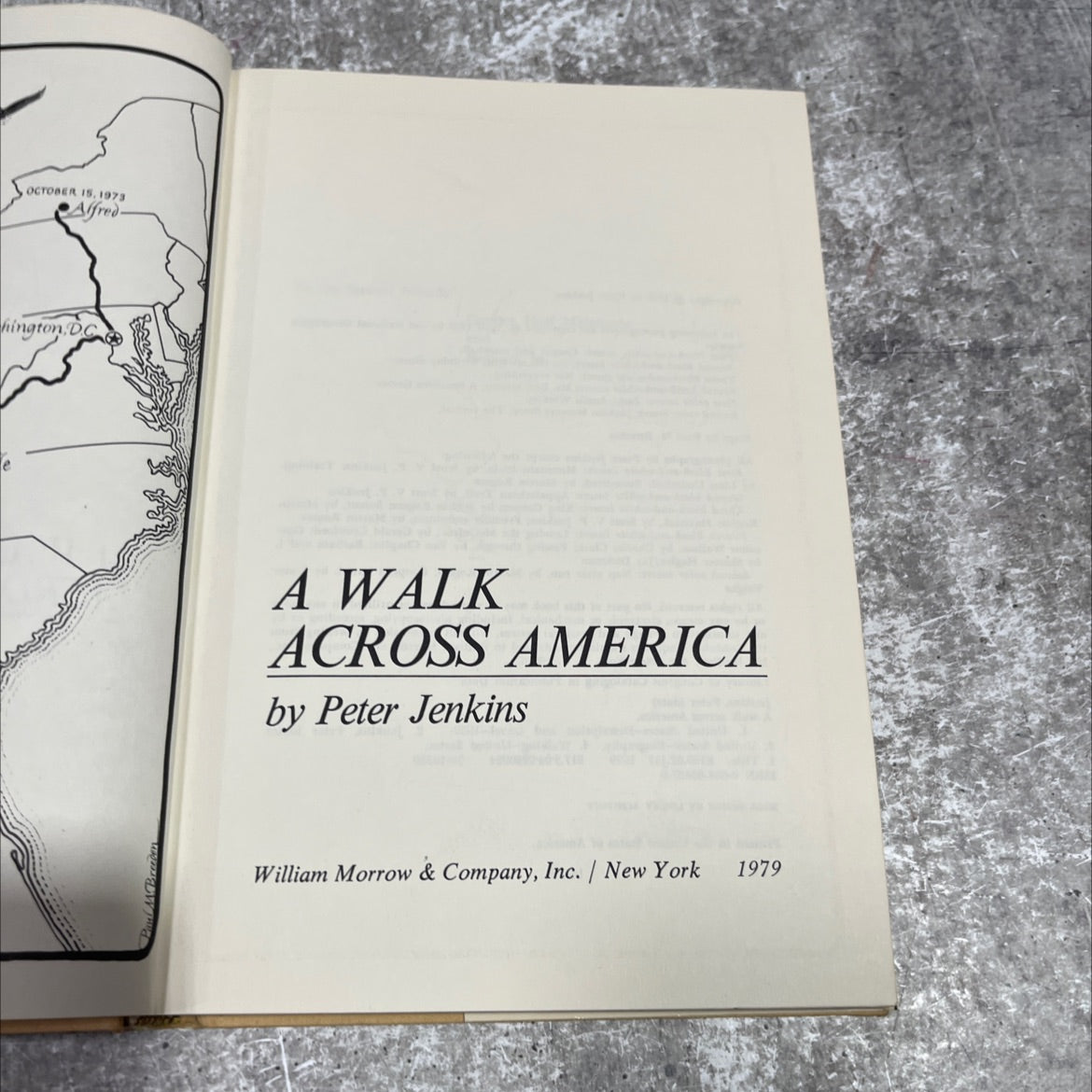 a walk across america book, by Peter Jenkins, 1979 Hardcover image 2
