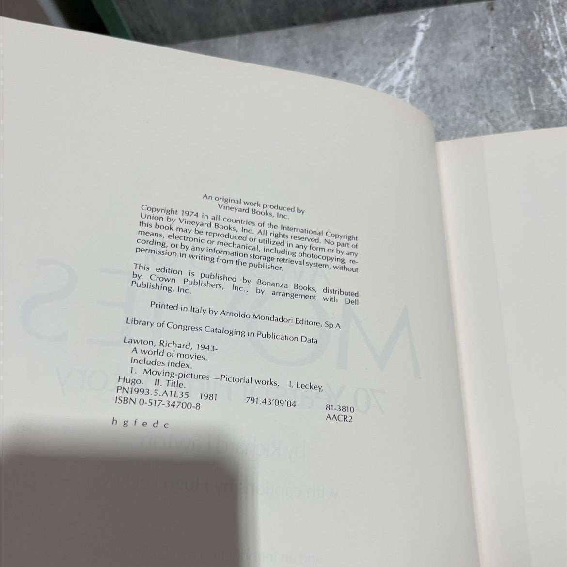 a world of movies book, by Richard Lawton, 1974 Hardcover image 3