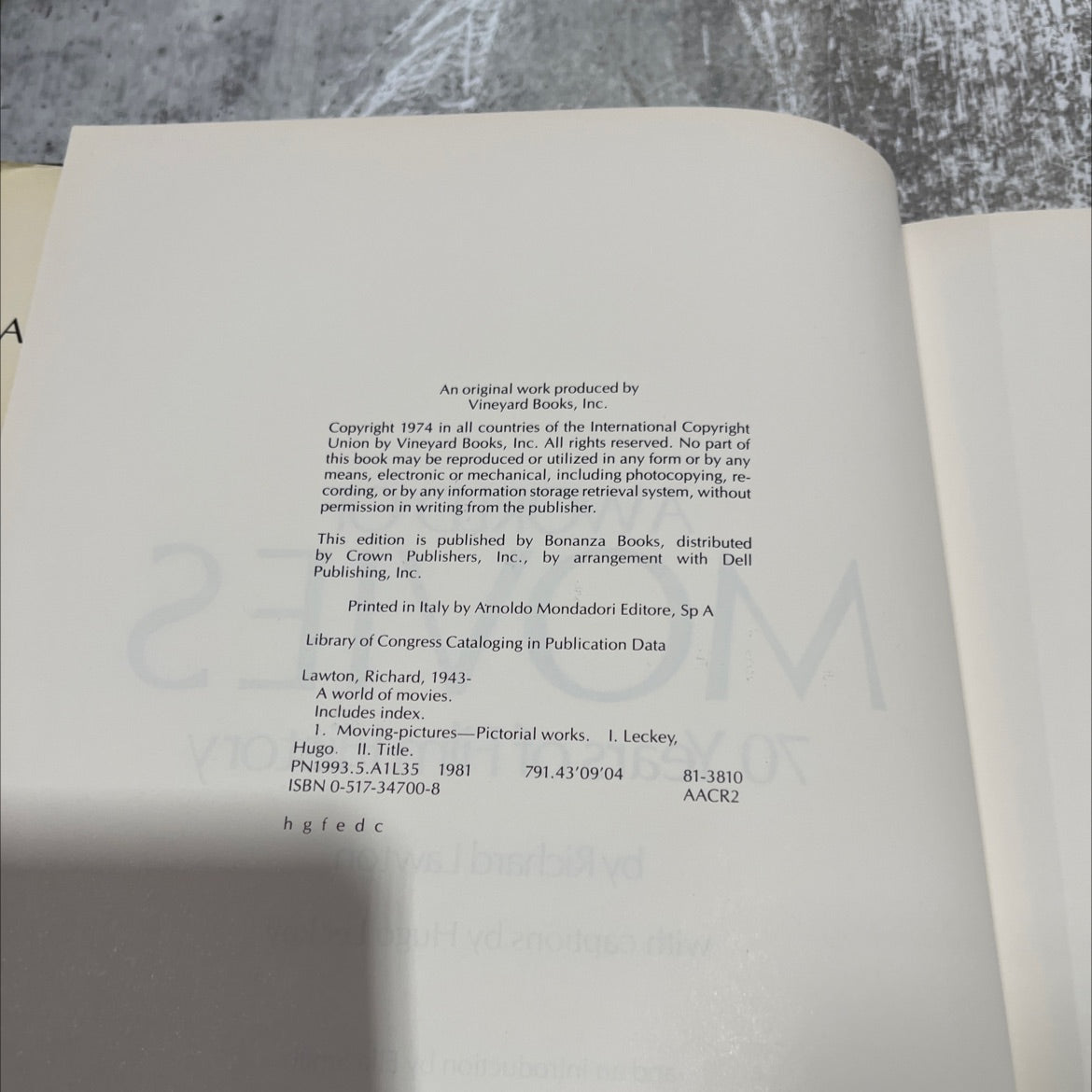a world of movies book, by Richard Lawton, 1974 Hardcover image 3