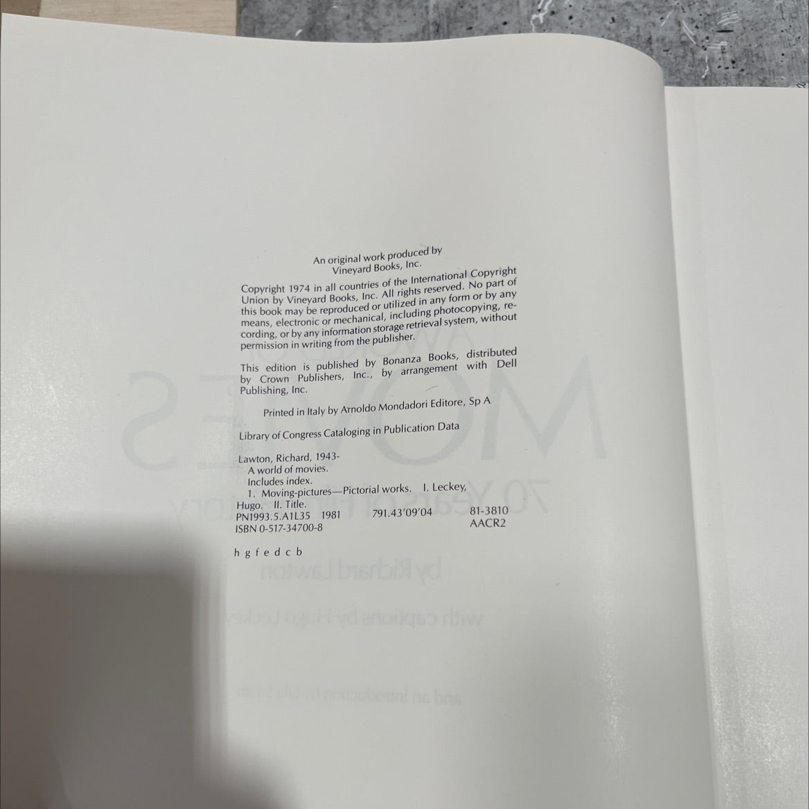 a world of movies book, by Richard Lawton, 1974 Hardcover image 3