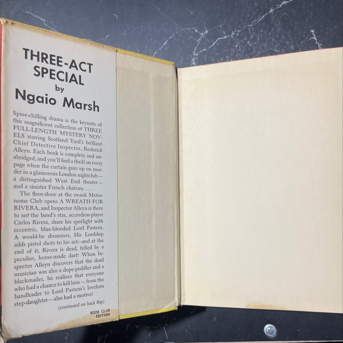 a wreath for rivera, spinsters in jeopardy, night at the vulcan book, by ngaio marsh, 1953 Hardcover image 4