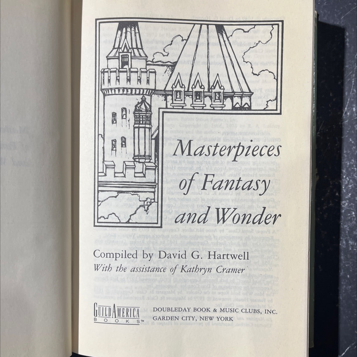 aa masterpieces of fantasy and wonder book, by David G. Hartwell, 1989 Hardcover image 2