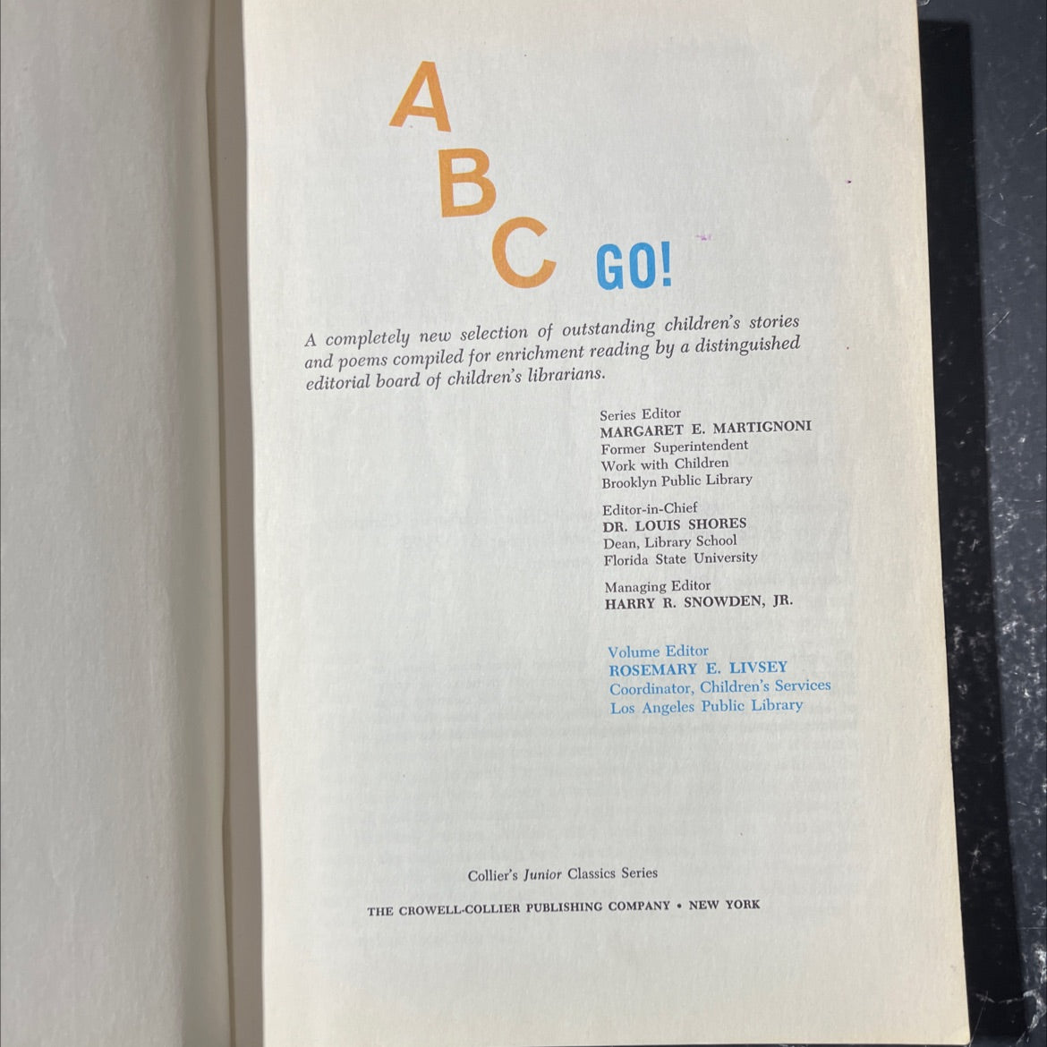 abc: go! book, by unknown, 1962 Hardcover image 2