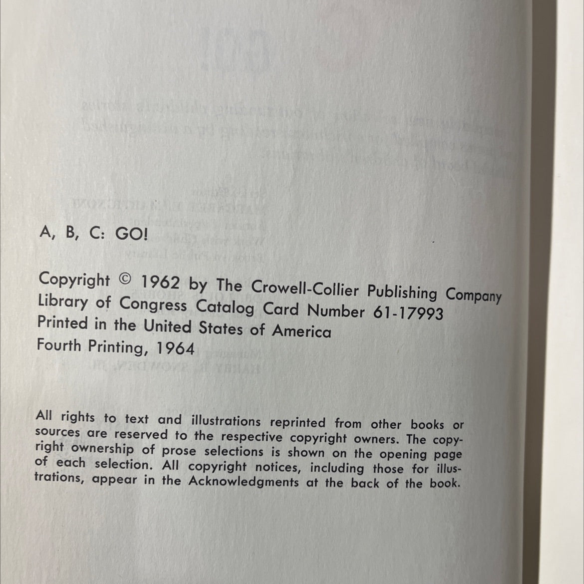 abc: go! book, by unknown, 1962 Hardcover image 3