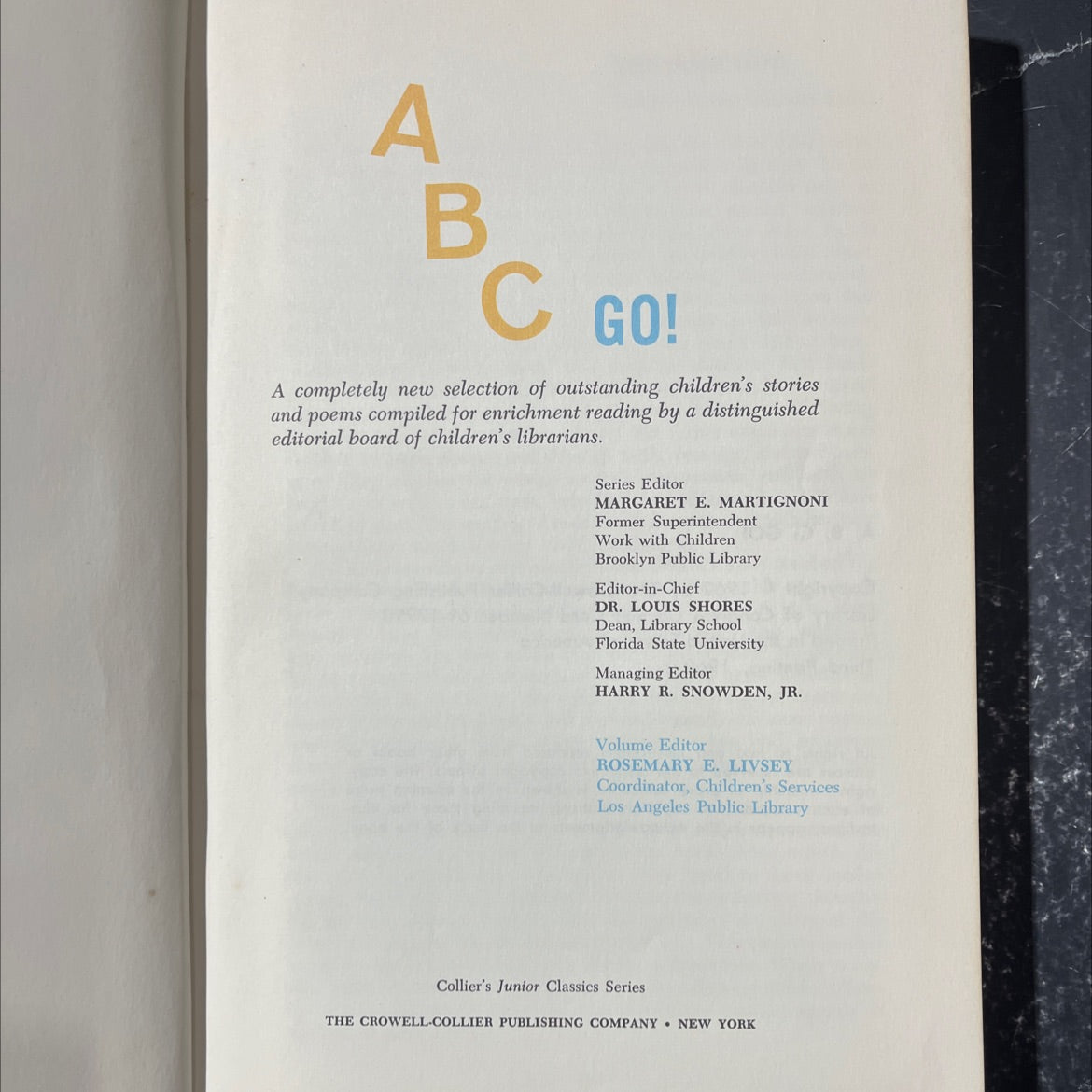 abc: go! book, by unknown, 1963 Hardcover image 2