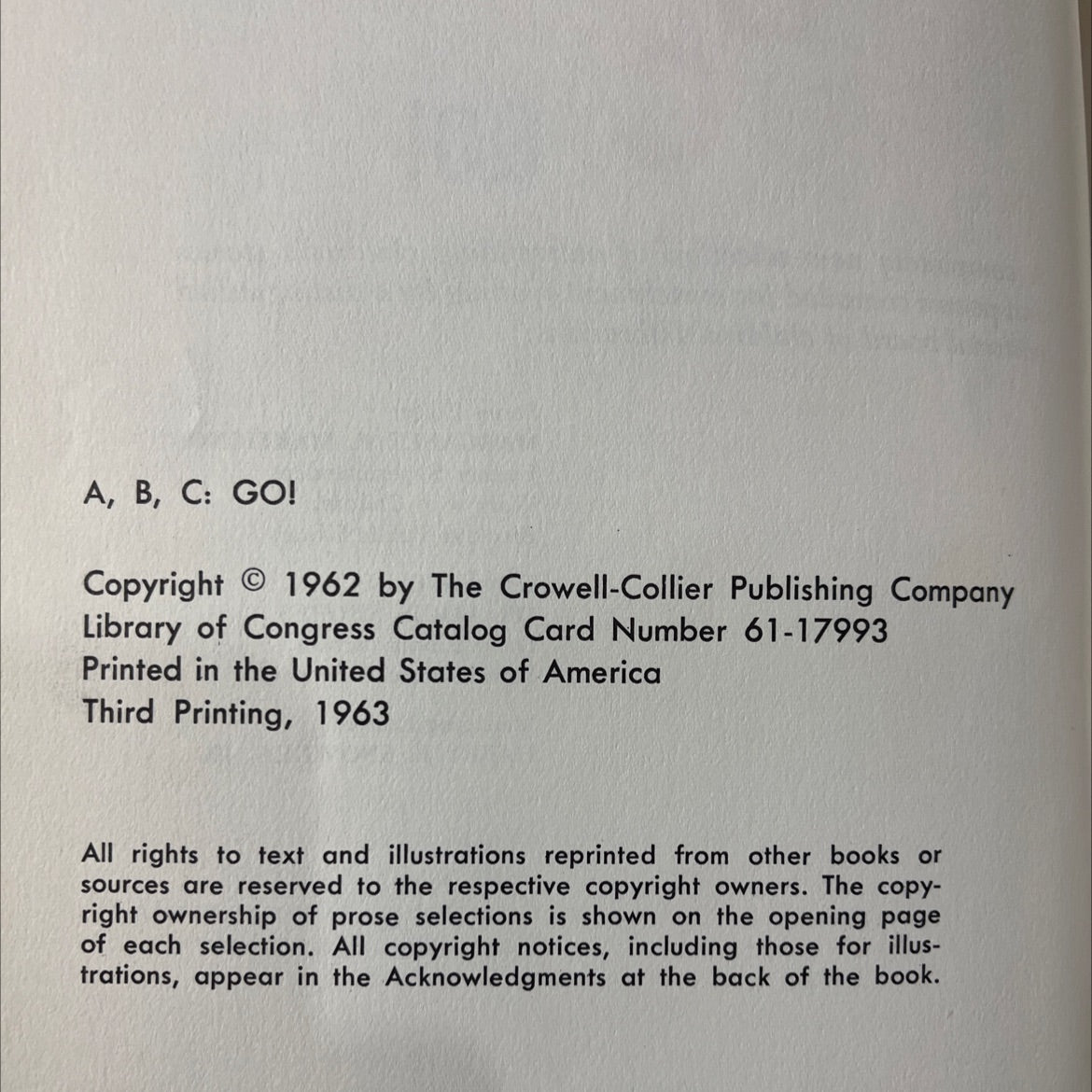 abc: go! book, by unknown, 1963 Hardcover image 3