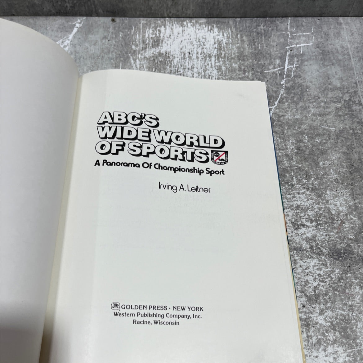 abc's wide world of sports a panorama of championship sport book, by irving a. leitner, 1975 Hardcover image 2
