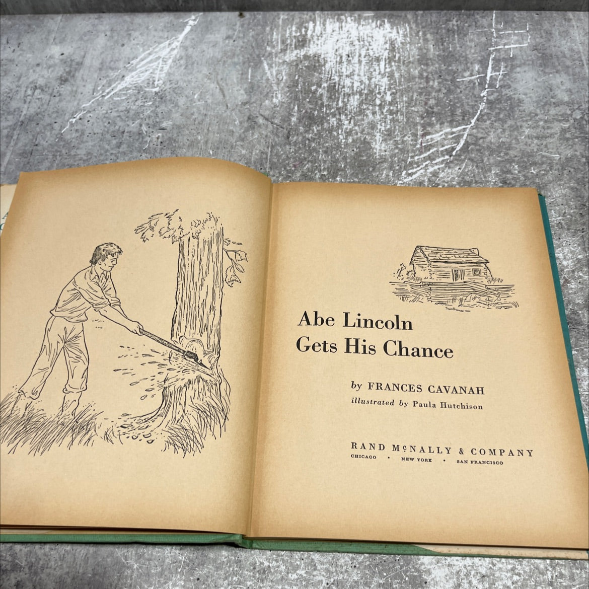 abe lincoln gets his chance book, by frances cavanah, 1959 Hardcover image 2