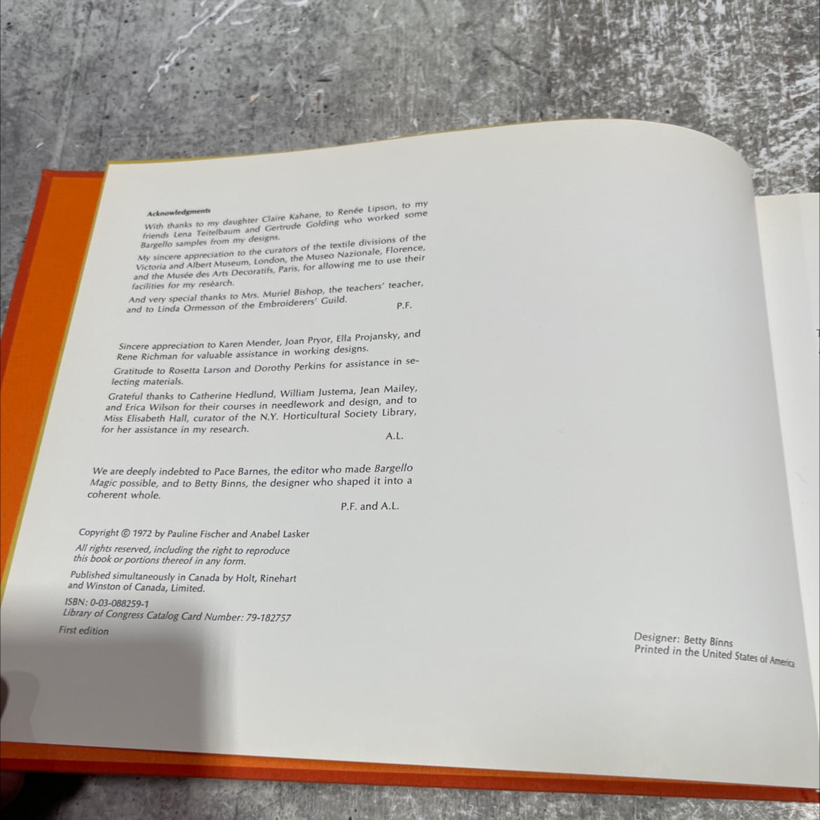 abel lasker bargello magic book, by Pauline Fischer and Anabel Lasker, 1972 Hardcover image 3