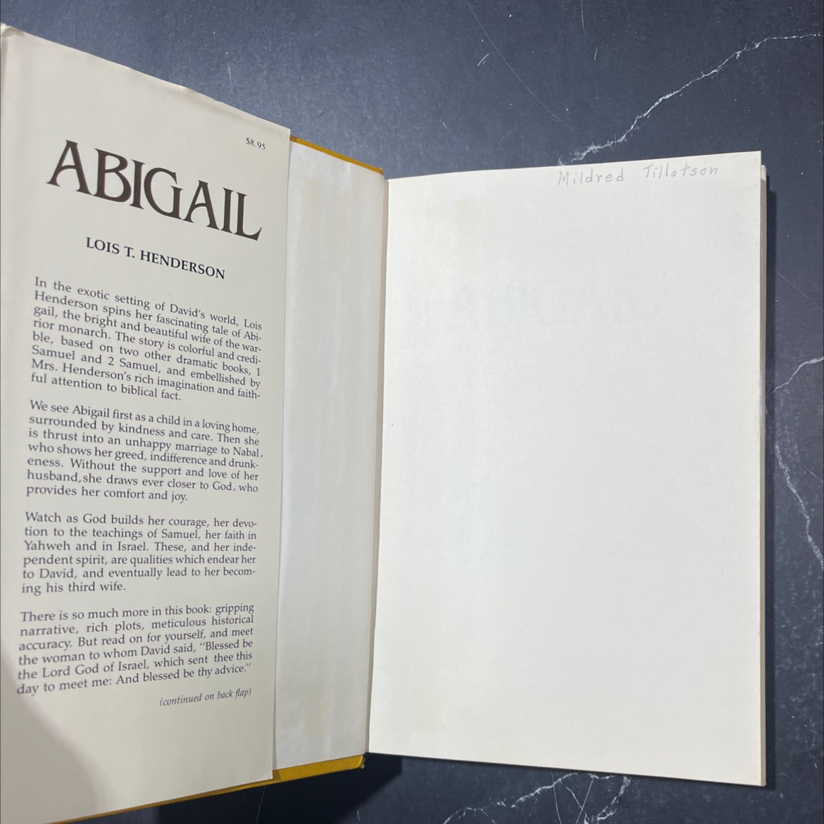 abigail a novel book, by lois t. henderson, 1980 Hardcover image 4