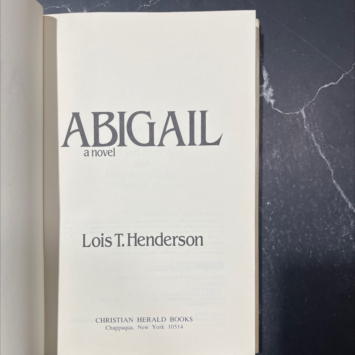 abigail a novel book, by lois t. henderson, 1980 Hardcover image 2