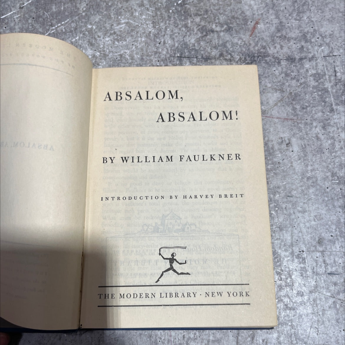absalom, absalom! book, by william faulkner, 1951 Hardcover image 2