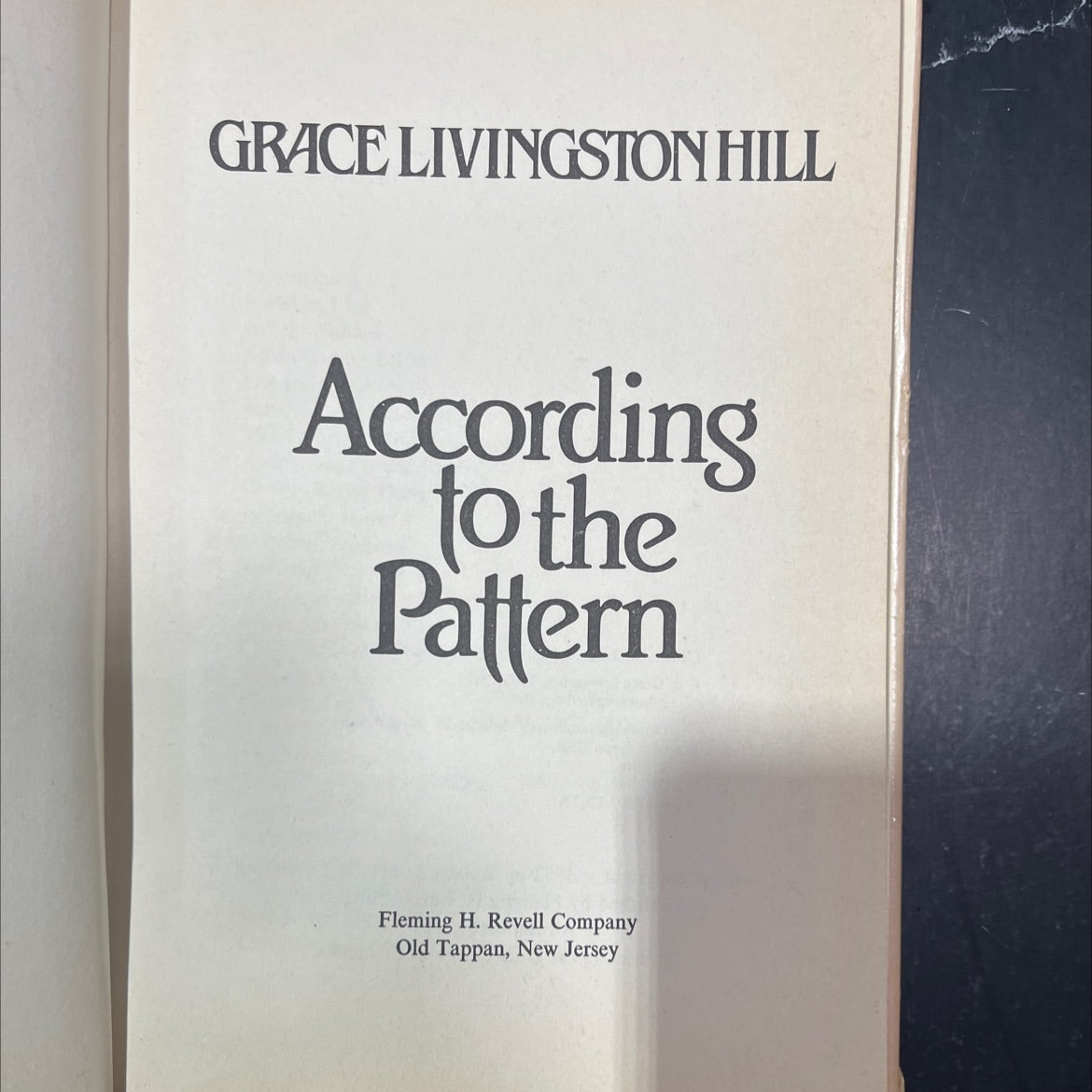 according to the pattern book, by grace livingston hill, 1982 Hardcover image 2