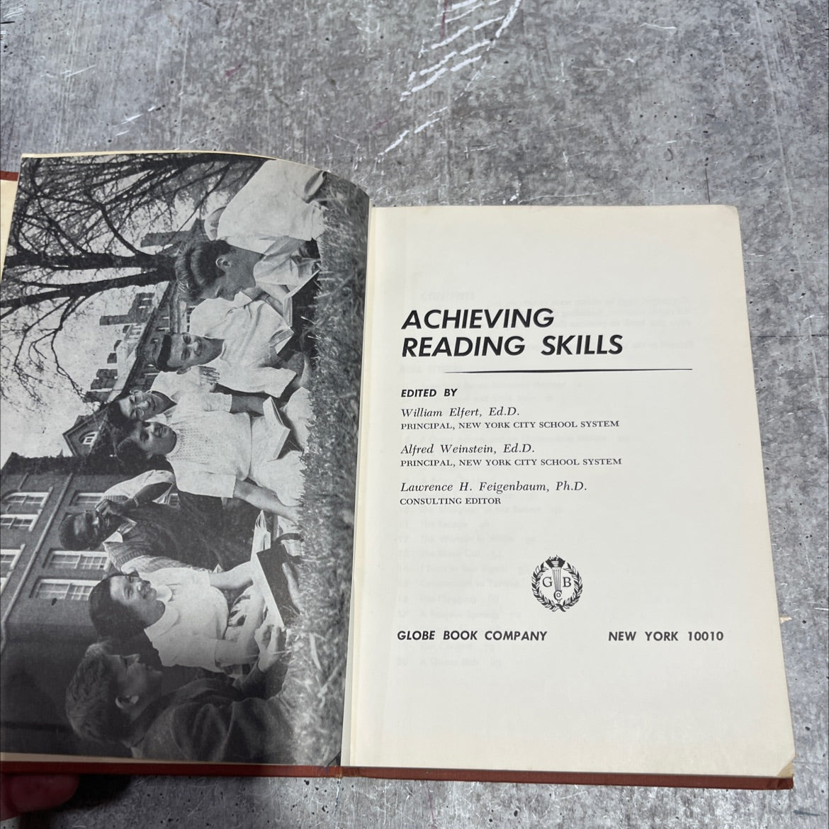 achieving reading skills book, by William Elfert, Alfred Weinstein, Lawrence H. Feigenbaum, 1958 Hardcover image 2