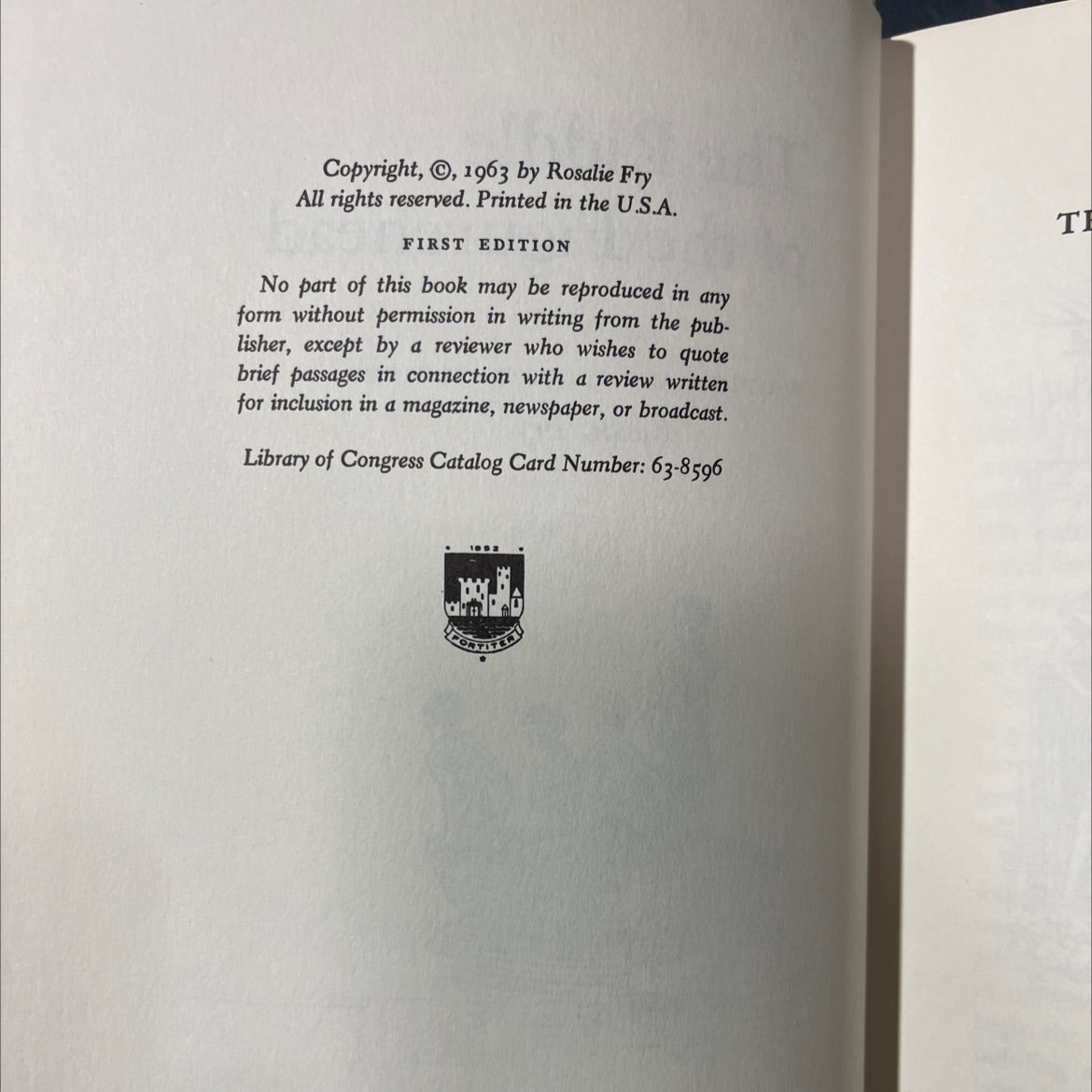 ad the riddle of the figurehead book, by Rosalie Fry, 1963 Hardcover image 3