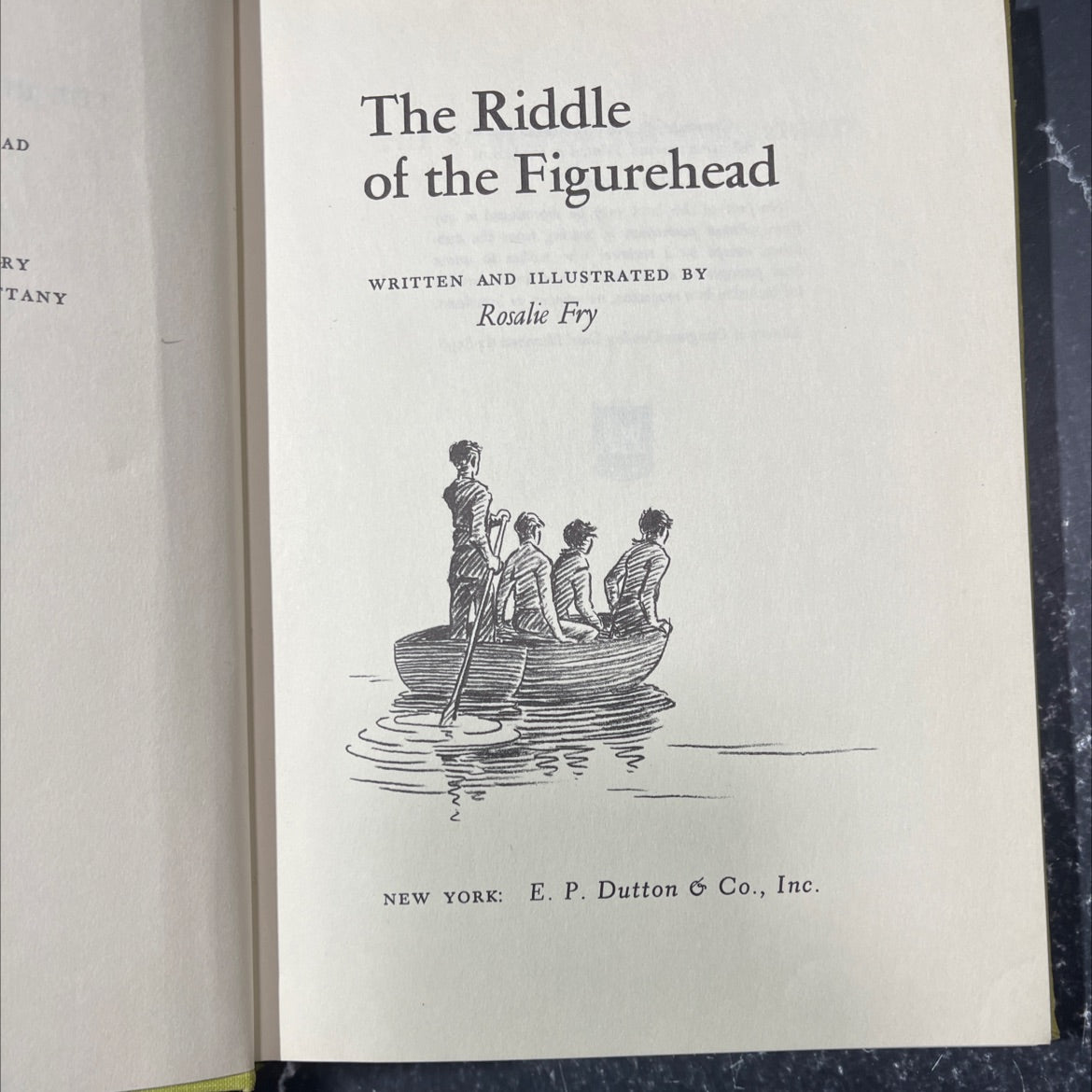 ad the riddle of the figurehead book, by Rosalie Fry, 1963 Hardcover image 2