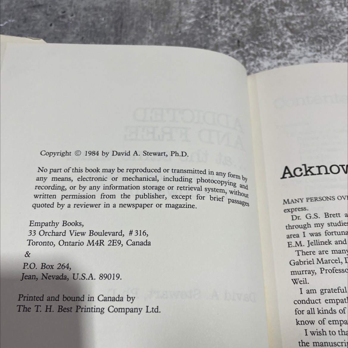 addicted and free ...at the same time. a study of addiction and fellowship book, by David A. Stewart, Ph.D., 1984 image 3