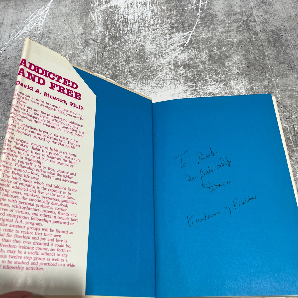 addicted and free ...at the same time. a study of addiction and fellowship book, by David A. Stewart, Ph.D., 1984 image 4
