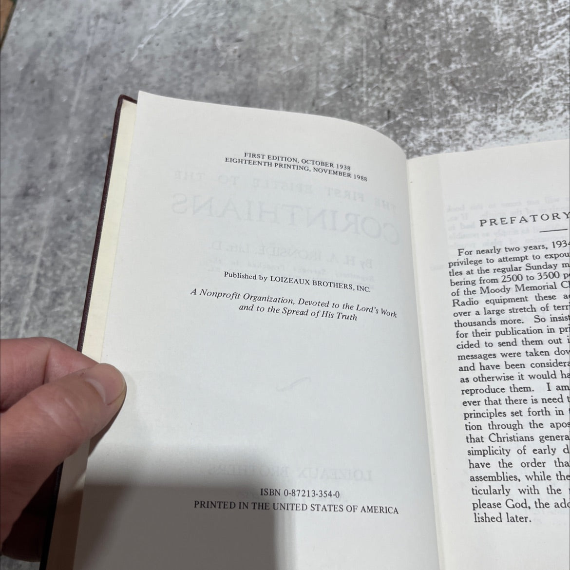 addresses on the first epistle to the corinthians book, by h. a. ironside, 1988 Hardcover image 3