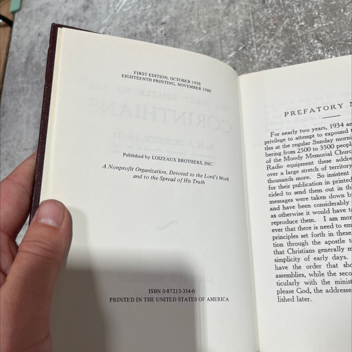 addresses on the first epistle to the corinthians book, by h. a. ironside, 1988 Hardcover image 3