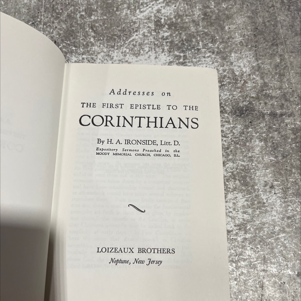 addresses on the first epistle to the corinthians book, by h. a. ironside, 1988 Hardcover image 2