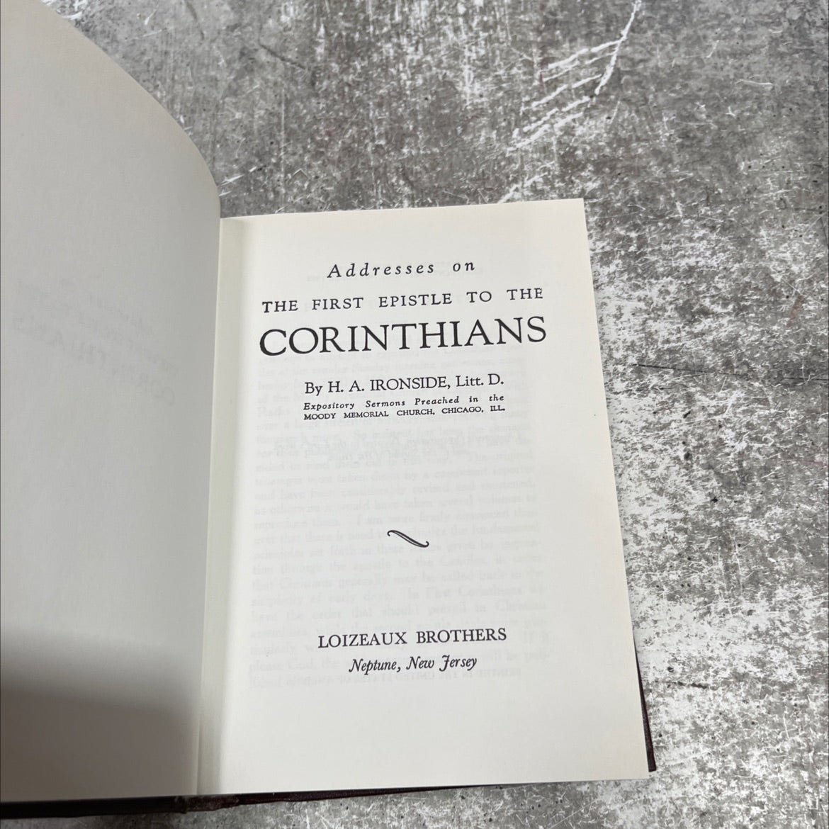addresses on the first epistle to the corinthians book, by h. a. ironside, 1988 Hardcover image 2
