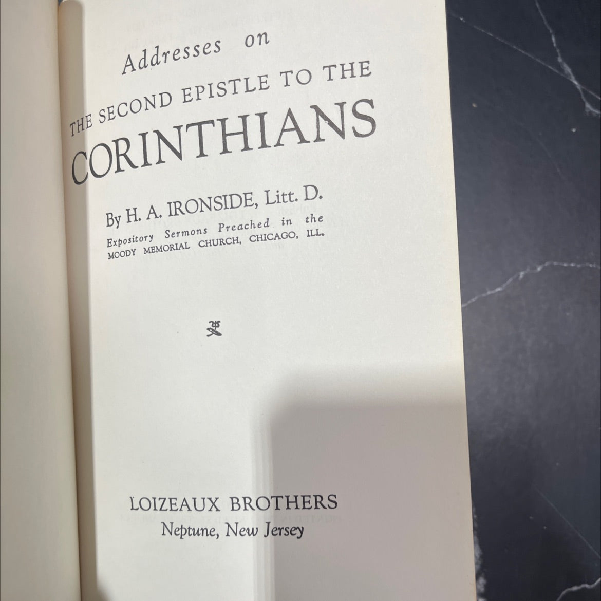 addresses on the second epistle to the corinthians book, by h. a. ironside, 1981 Hardcover image 2