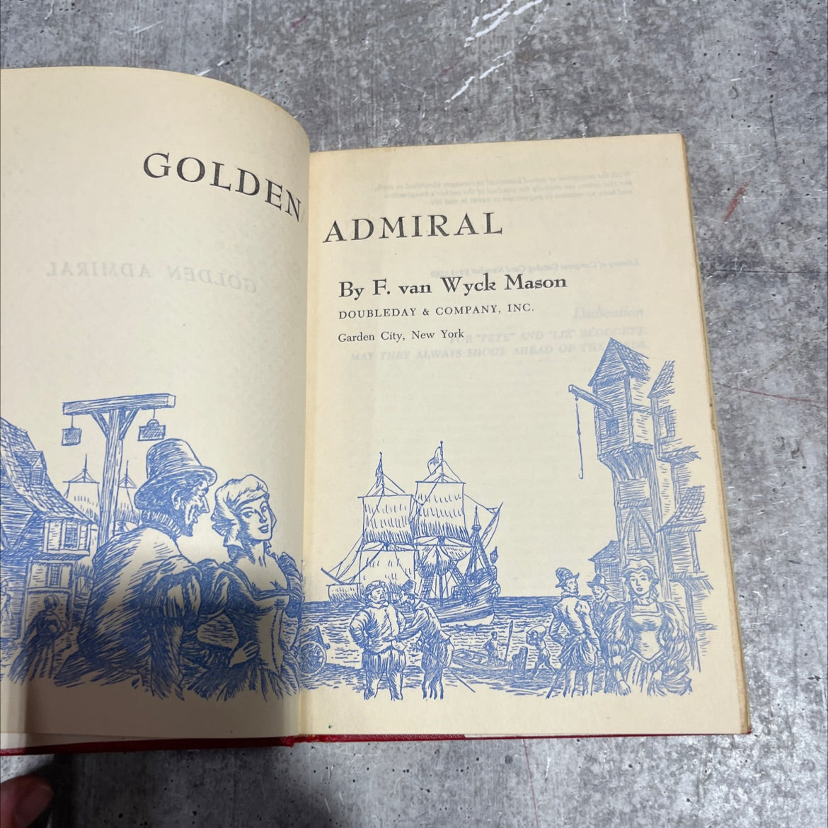 admiral book, by f. van wyck mason, 1953 Hardcover image 2