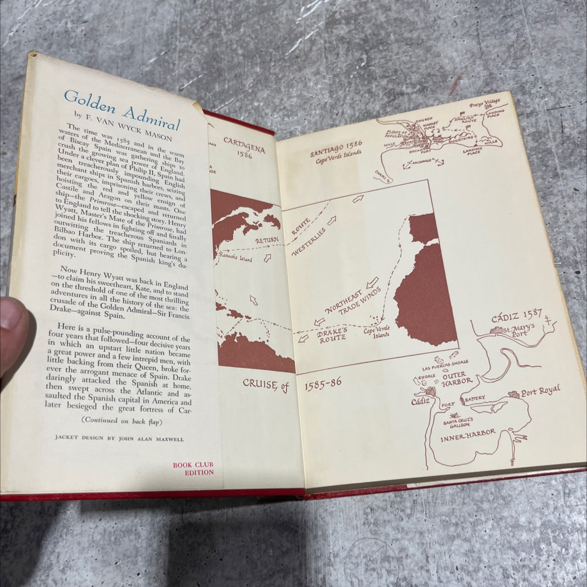 admiral book, by f. van wyck mason, 1953 Hardcover image 4