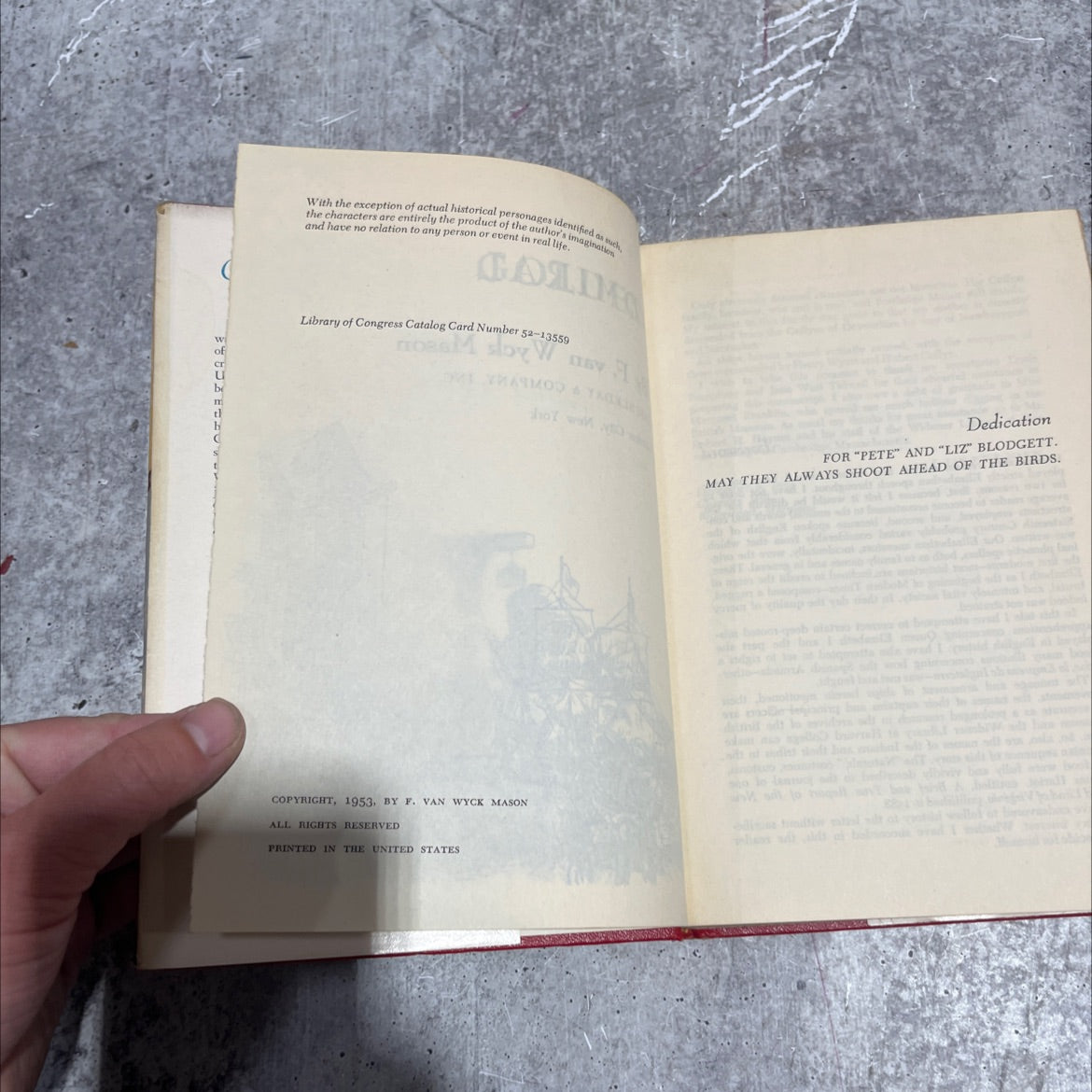 admiral book, by f. van wyck mason, 1953 Hardcover image 3