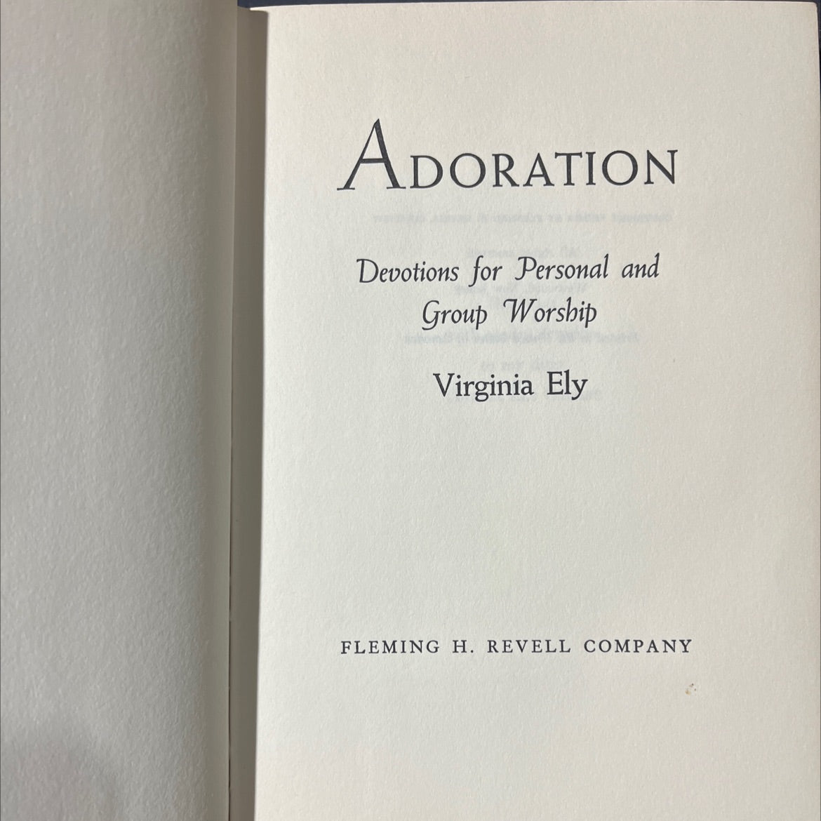 adoration devotions for personal and group worship book, by virginia ely, 1951 Hardcover image 2