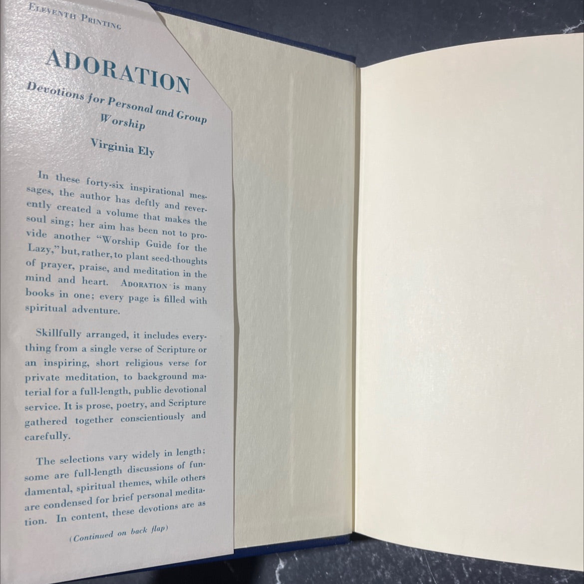 adoration devotions for personal and group worship book, by virginia ely, 1951 Hardcover image 4