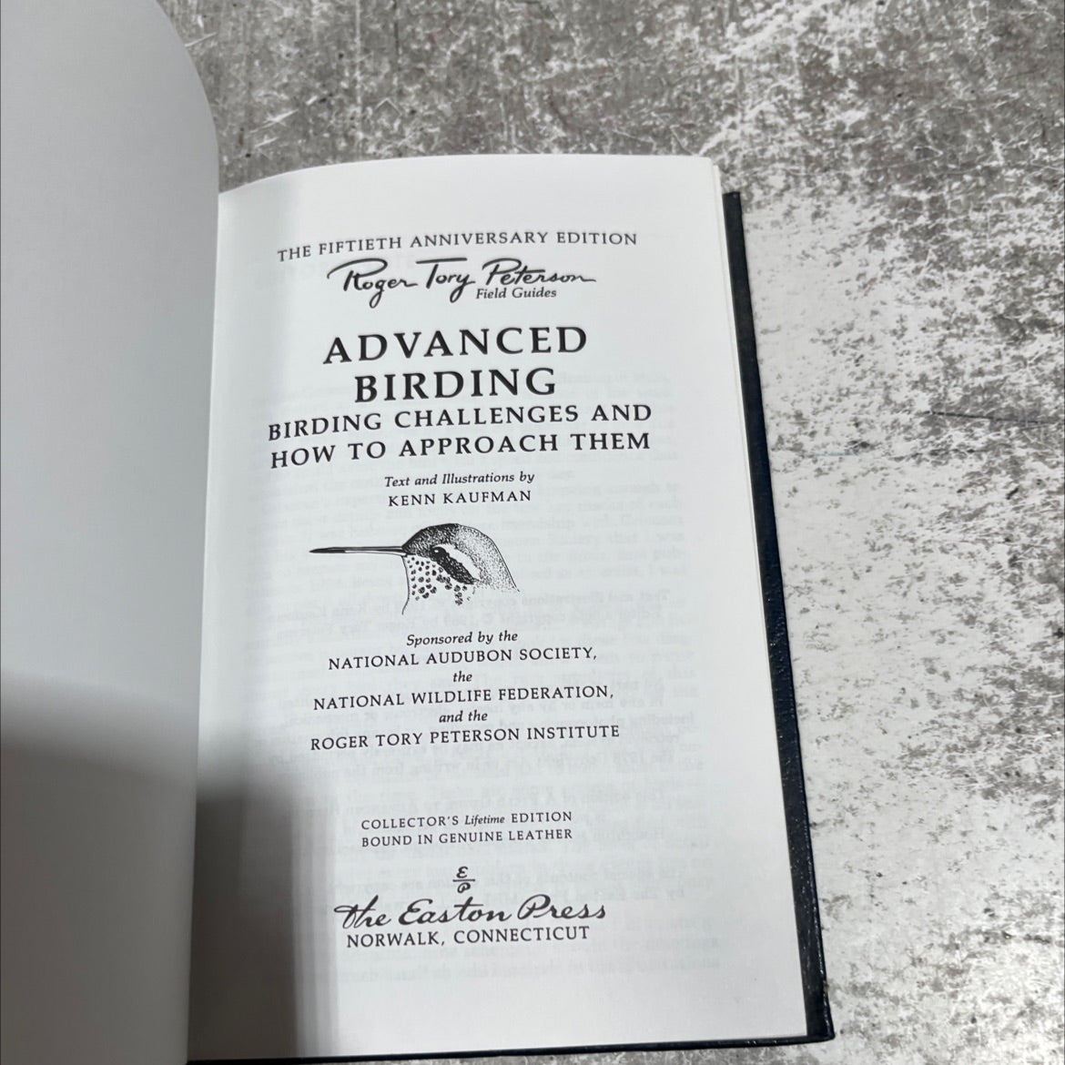 advanced birding book, by kenn kaufman, 1990 Leather image 2