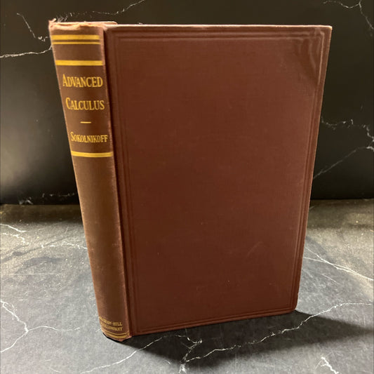 advanced calculus book, by ivan s. sokolnikoff, 1939 Hardcover image 1