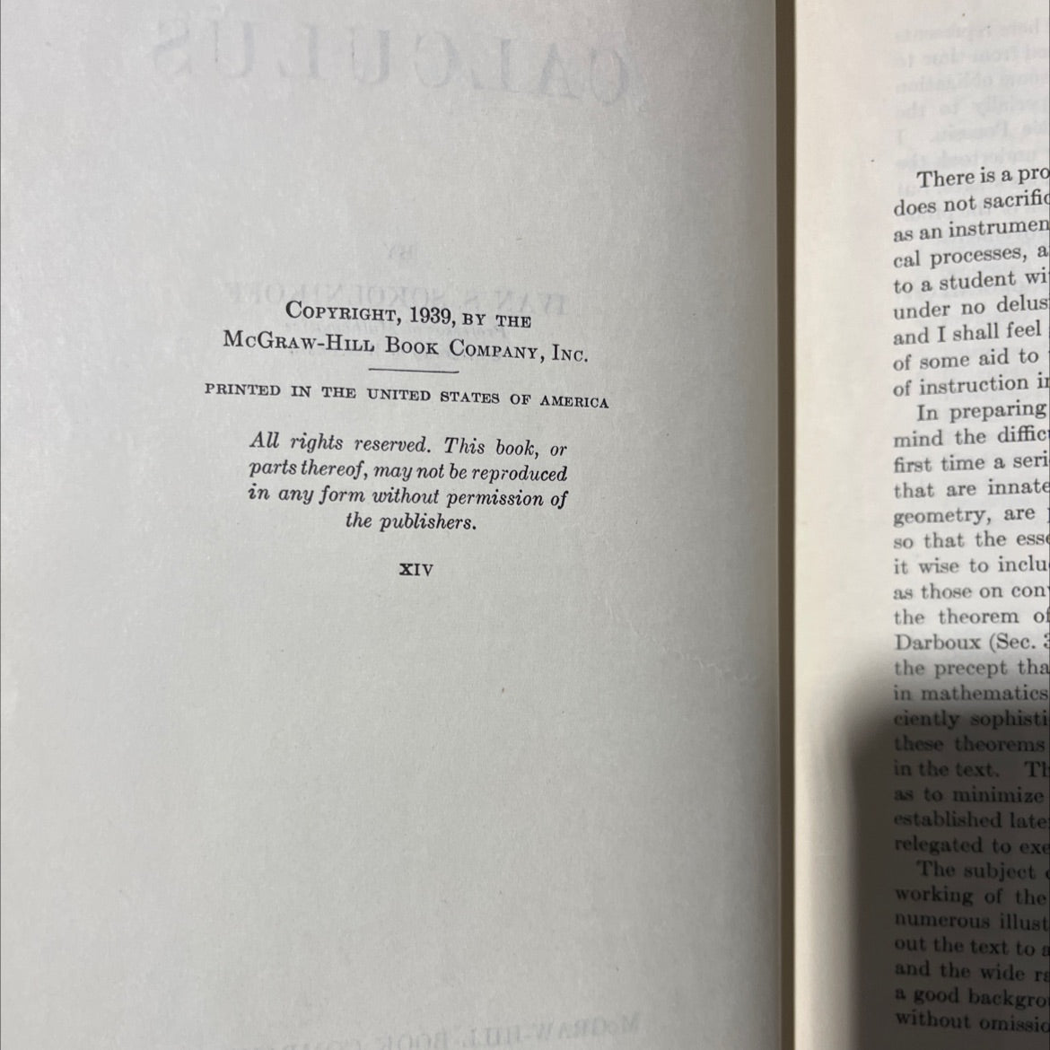 advanced calculus book, by ivan s. sokolnikoff, 1939 Hardcover image 3