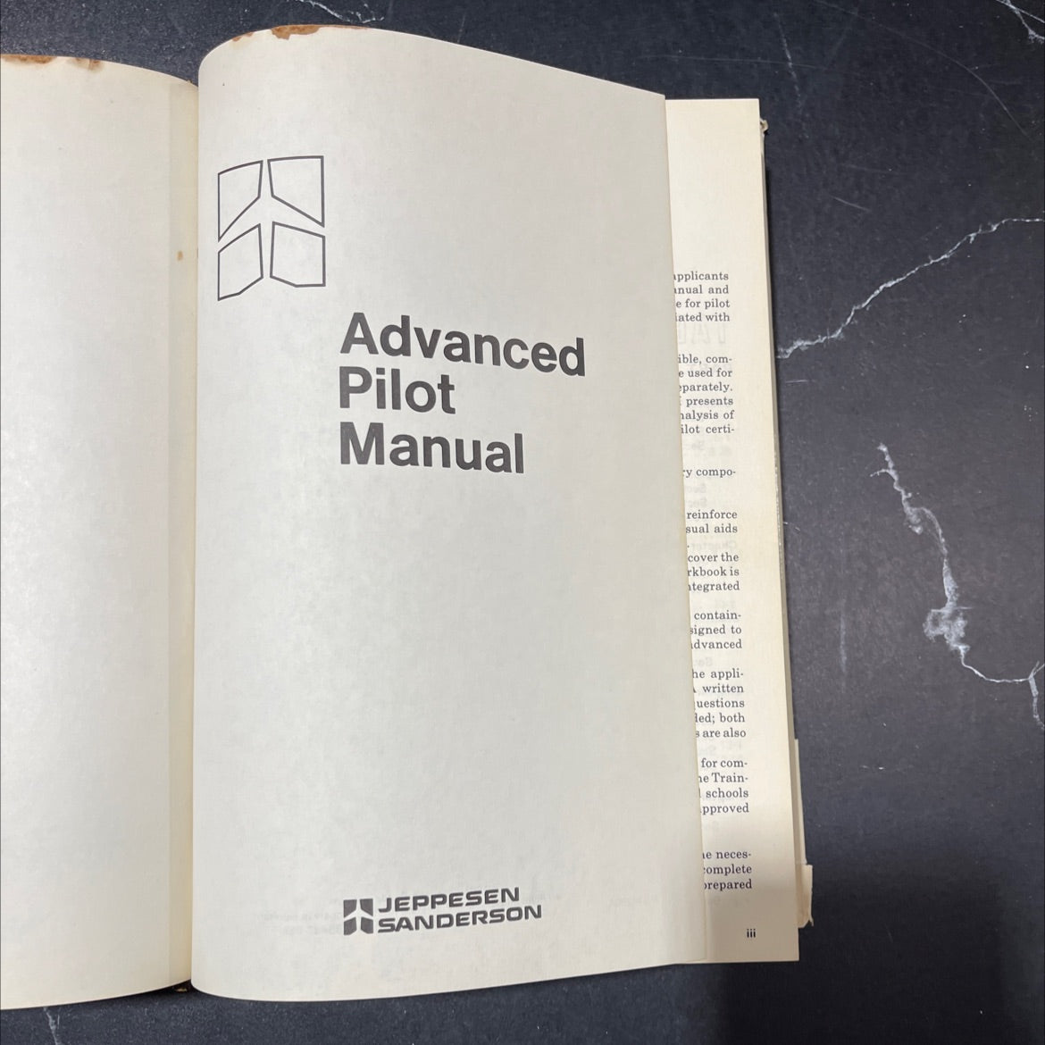 advanced pilot manual book, by jeppesen sanderson, 1981 Hardcover image 2