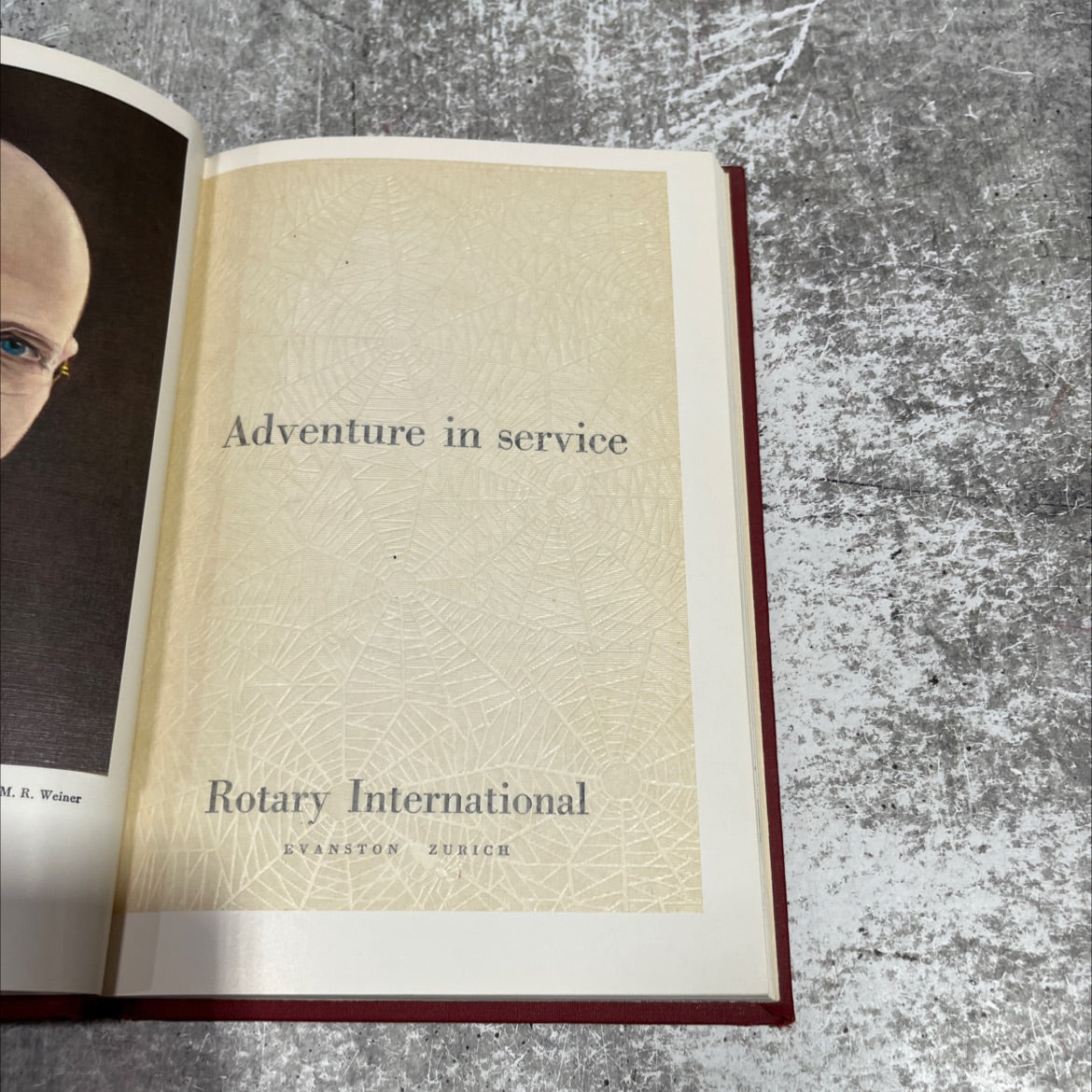 adventure in service rotary international book, by M. R. Weiner, 1967 Hardcover image 2