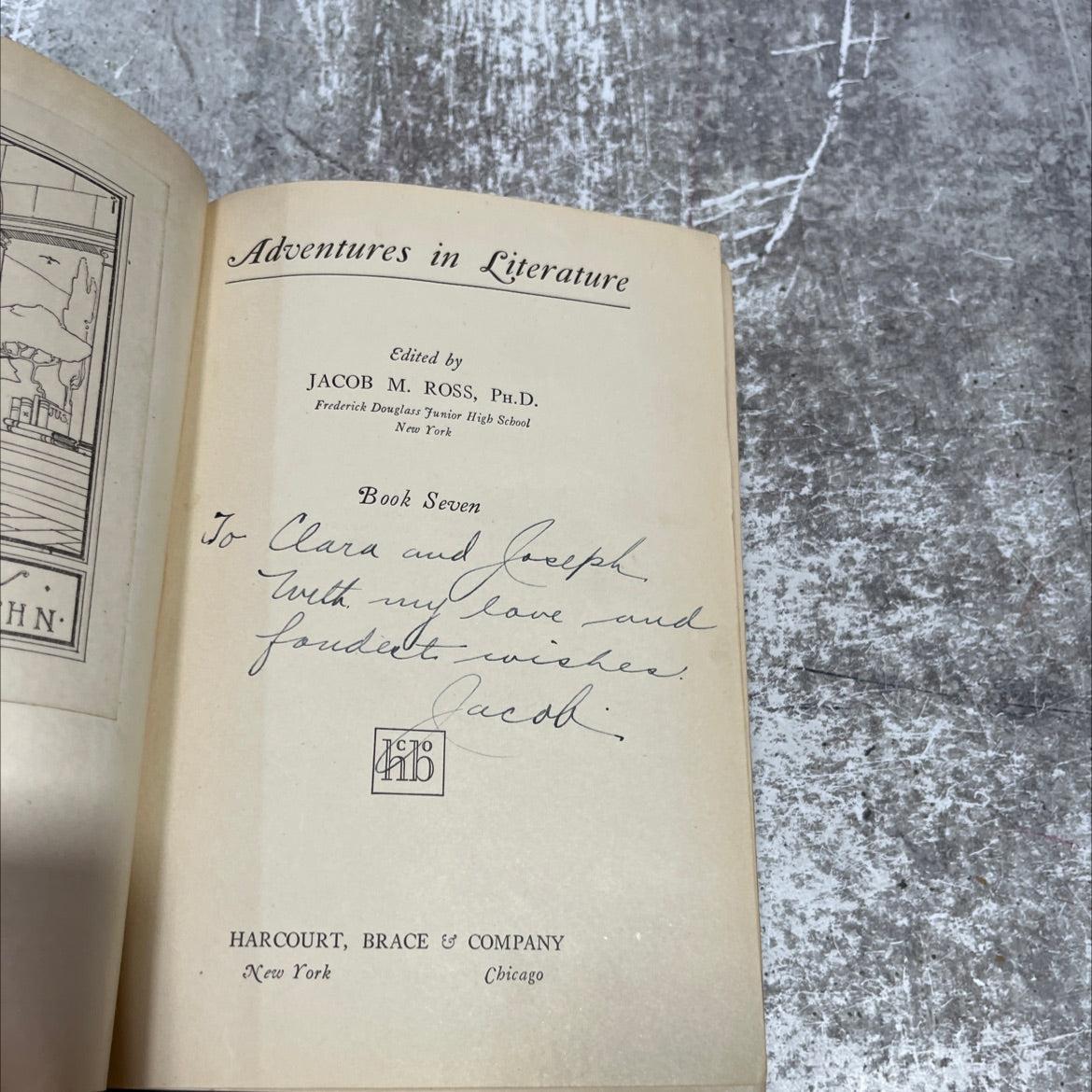 adventures in literature book, by jacob m. ross, ph.d., 1927 Hardcover image 2