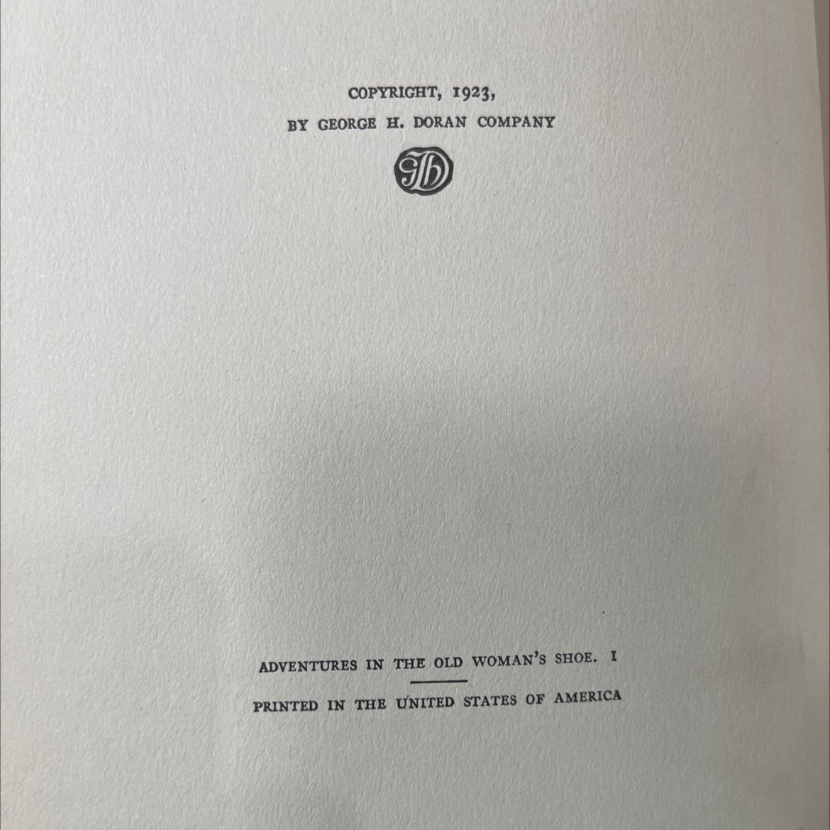 adventures in the old woman's shoe book, by maude radford warren and eve davenport, 1923 Hardcover image 3