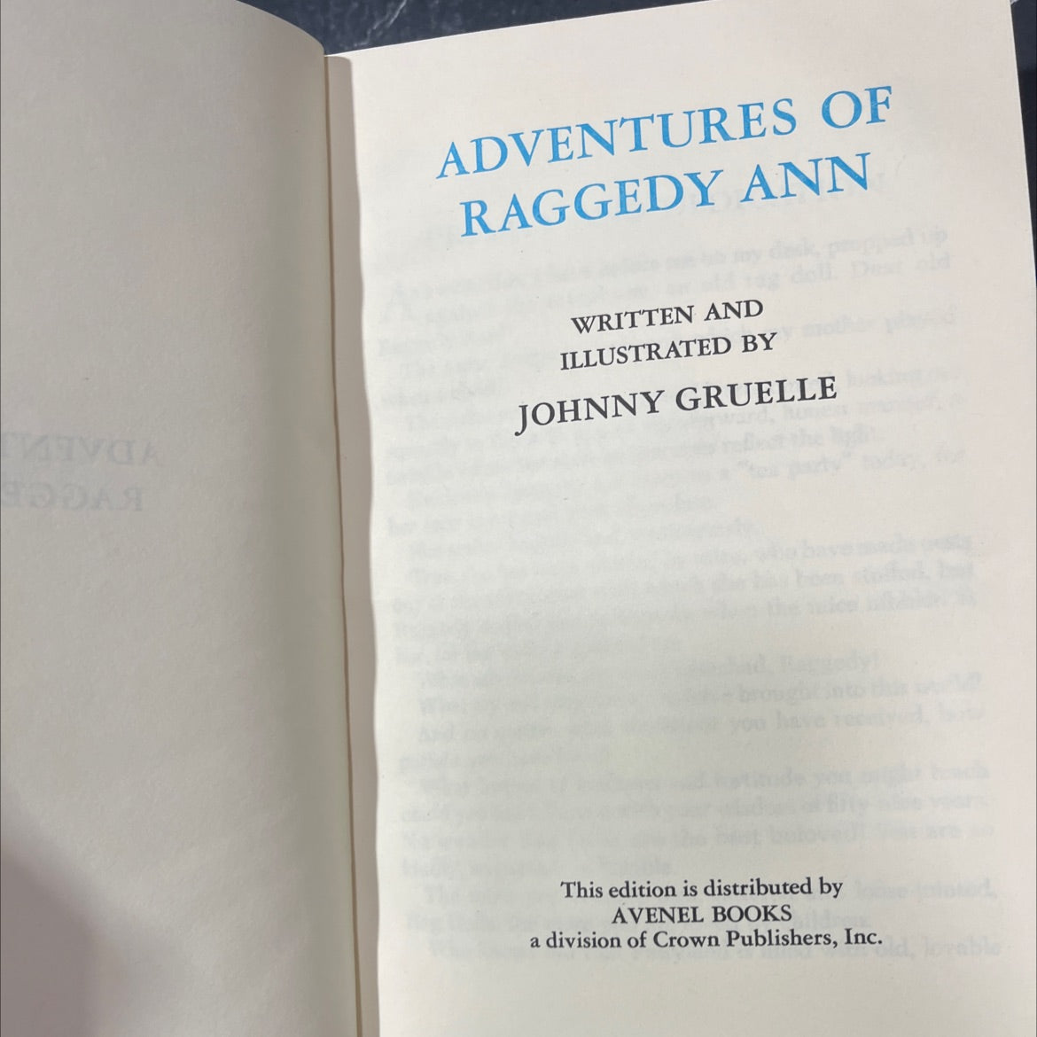 adventures of raggedy ann book, by johnny gruelle, 1970 Hardcover image 2