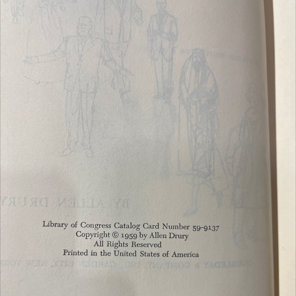 advise and consent book, by allen drury, 1959 Hardcover image 3