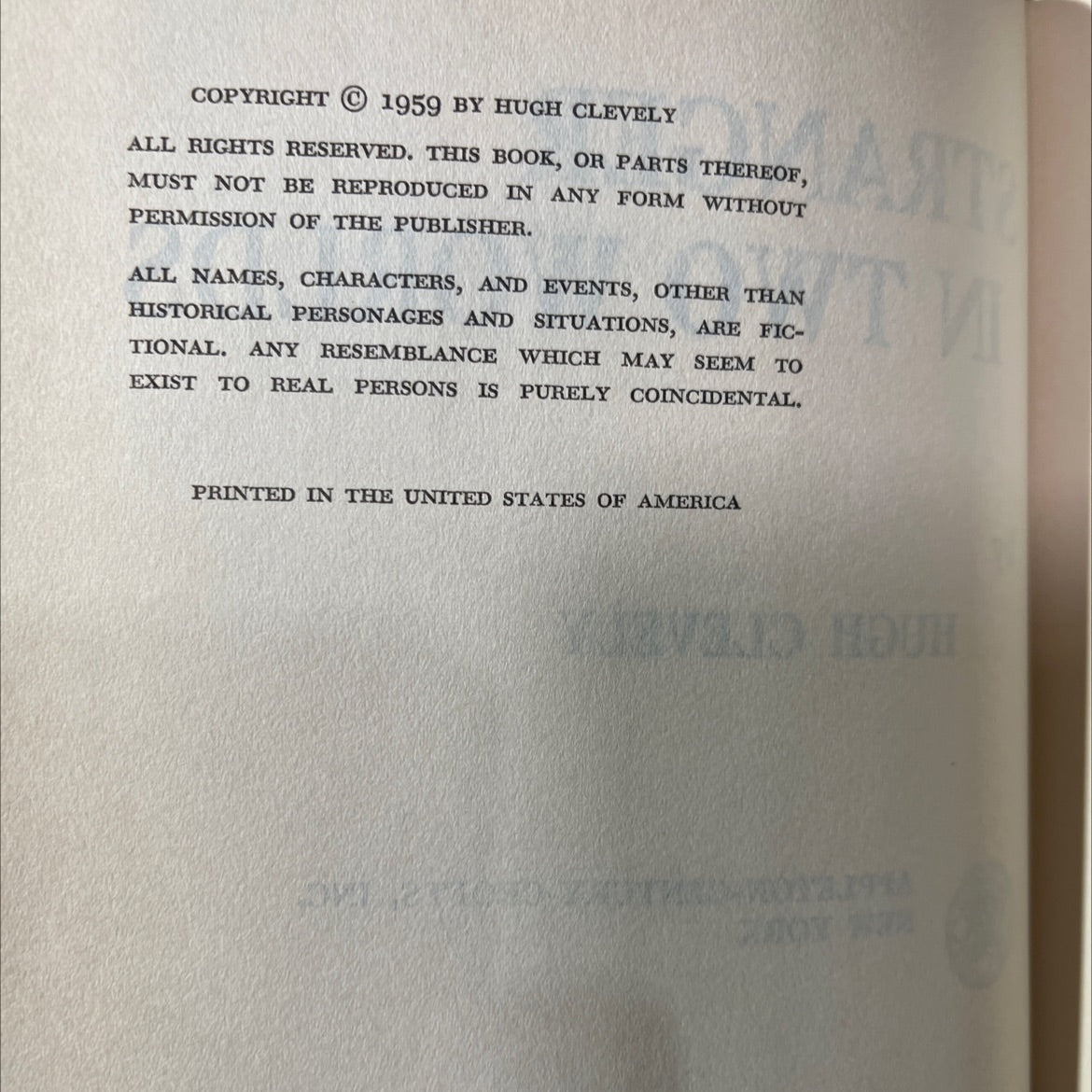 stranger in two worlds book, by hugh clevely, 1959 Hardcover image 3