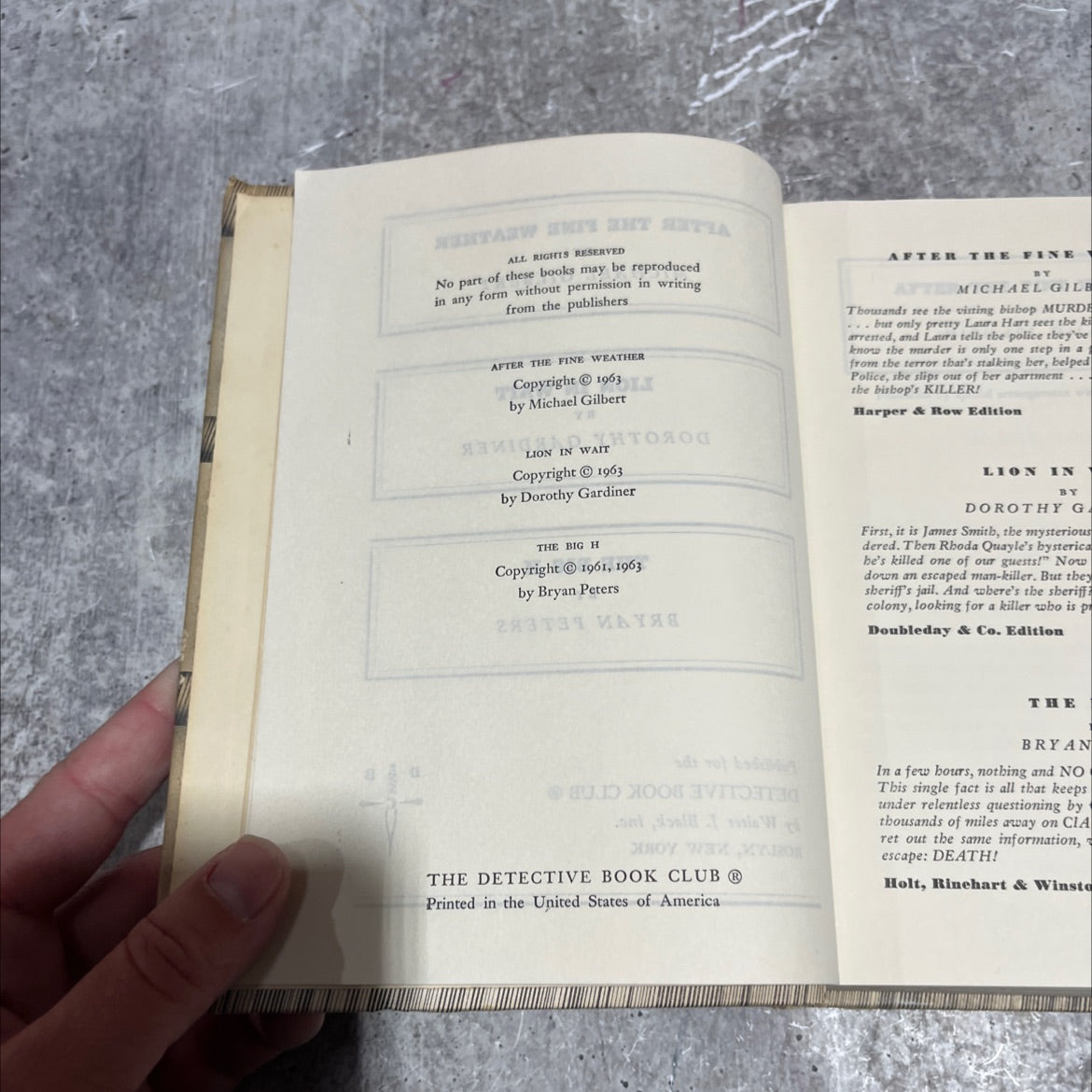 after the fine weather book, by michael gilbert, 1963 Hardcover image 3