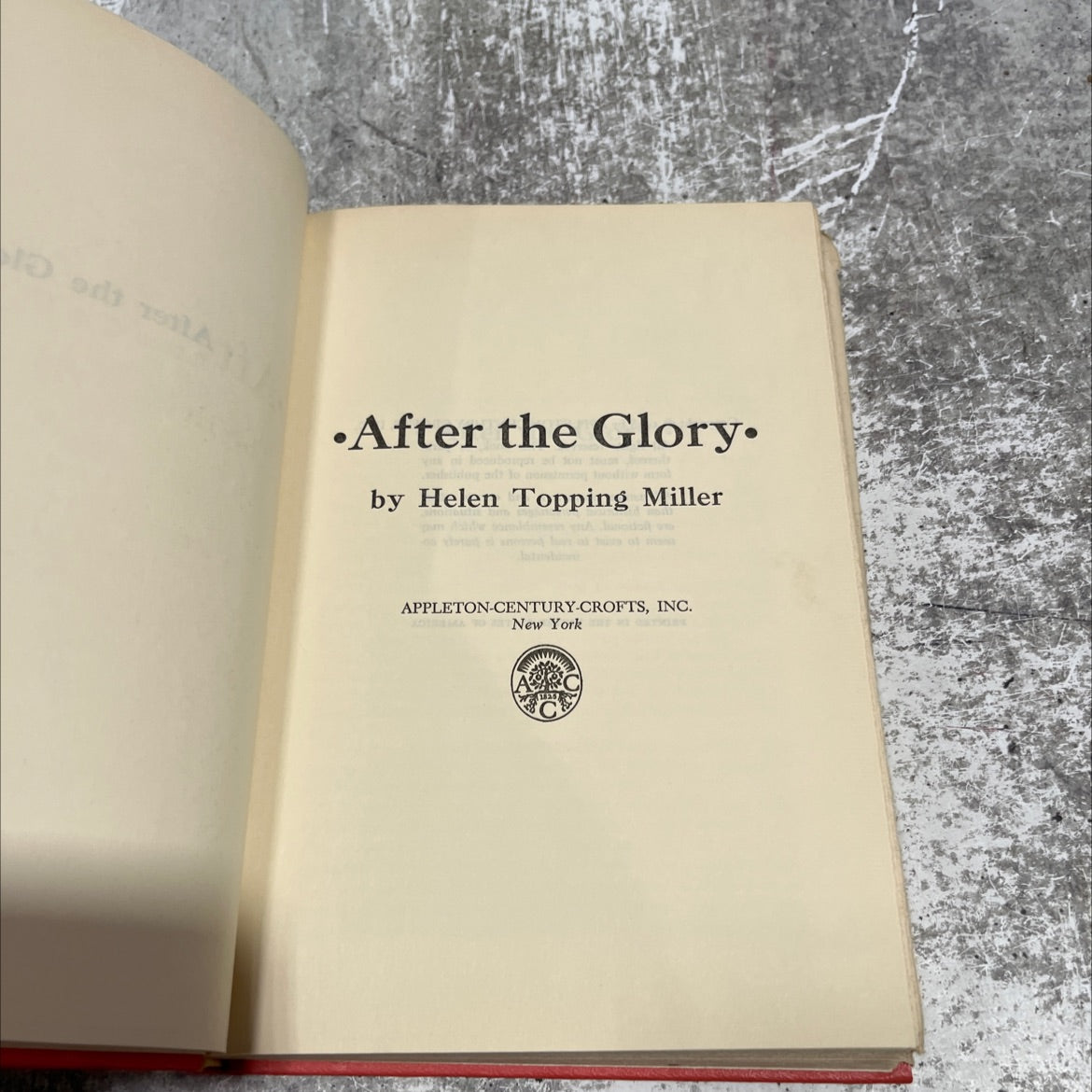 after the glory book, by helen topping miller, 1958 Hardcover image 2