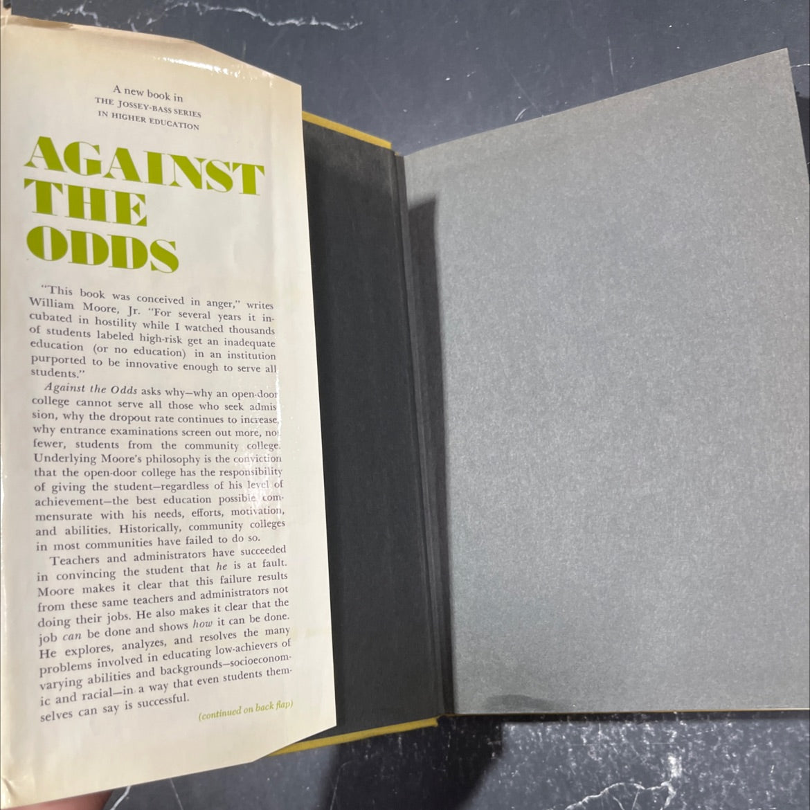 against the odds book, by william moore, jr., 1970 Hardcover image 4