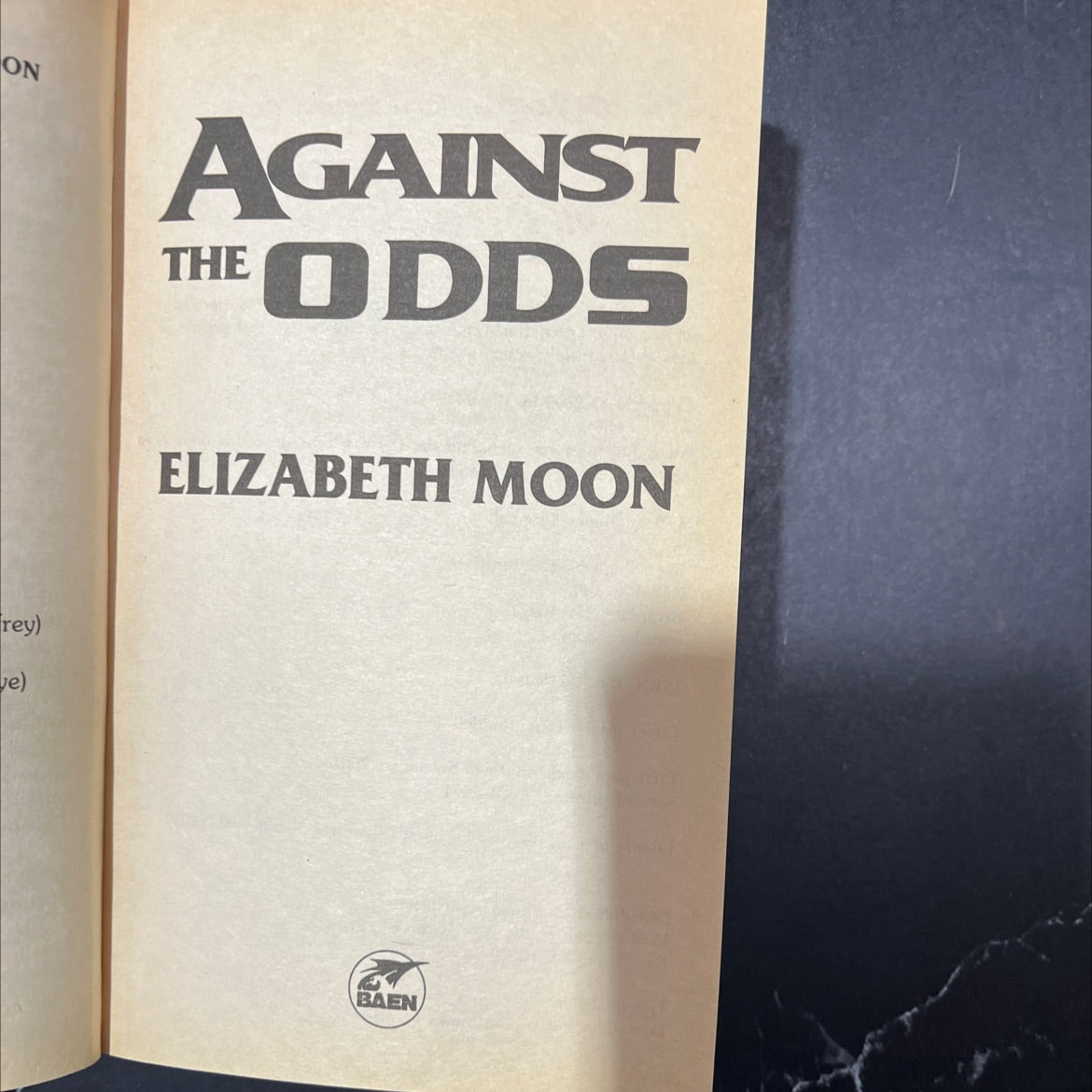against the odds book, by elizabeth moon, 2004 Paperback image 2