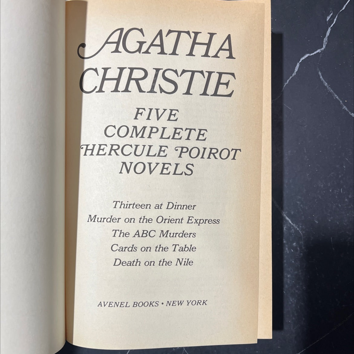agatha christie five complete hercule poirot novels book, by agatha christie, 1980 Hardcover image 2