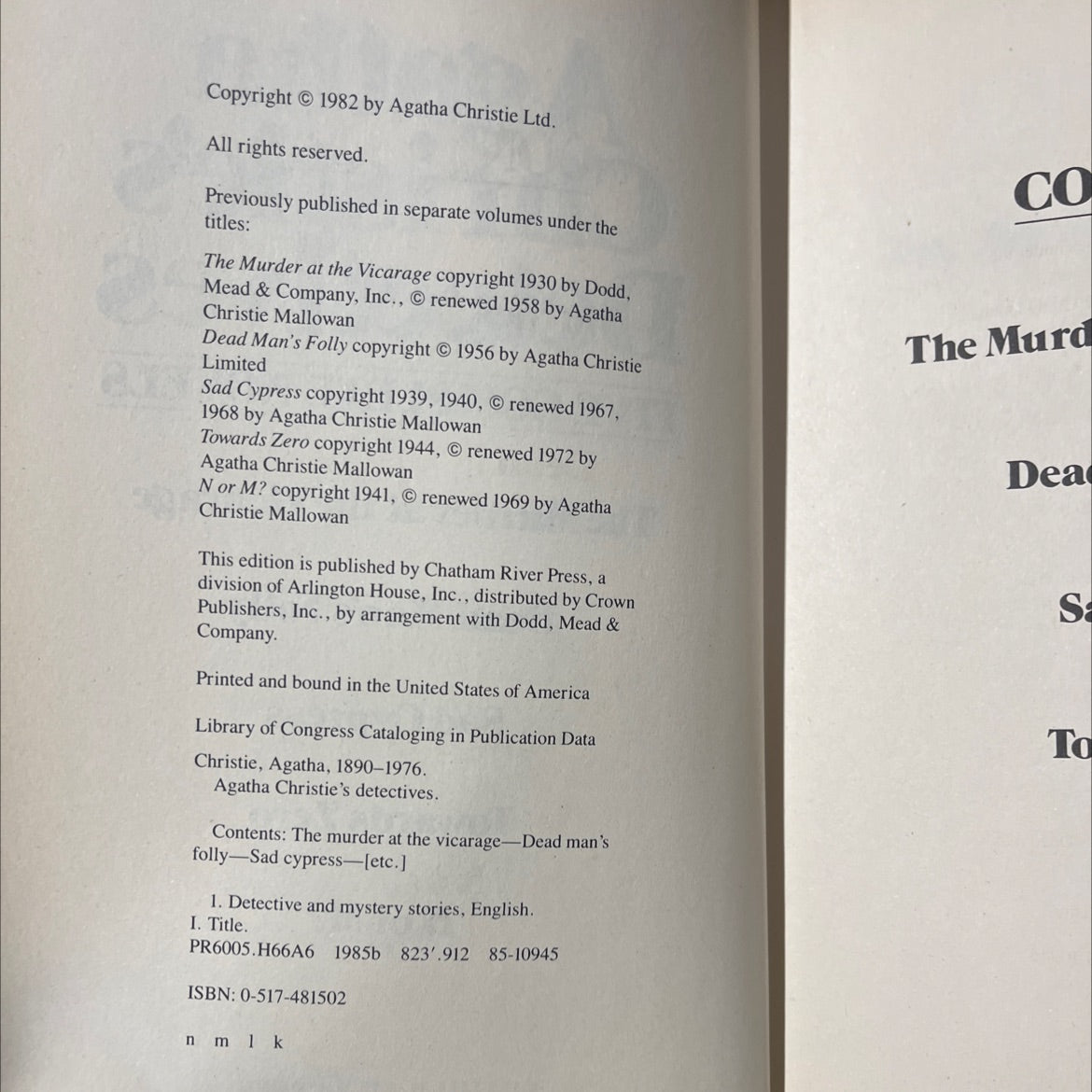 agatha christie's detectives five complete novels book, by agatha christie, 1982 Leather image 3