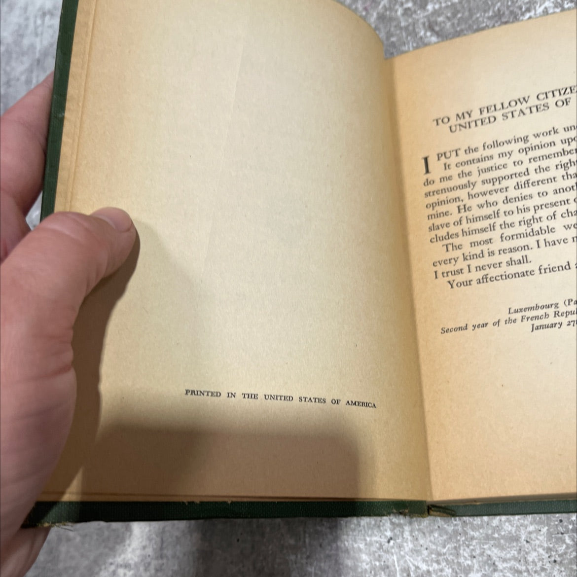 age of reason being an investigation of true and fabulous theology book, by thomas paine, 1970 Hardcover image 3